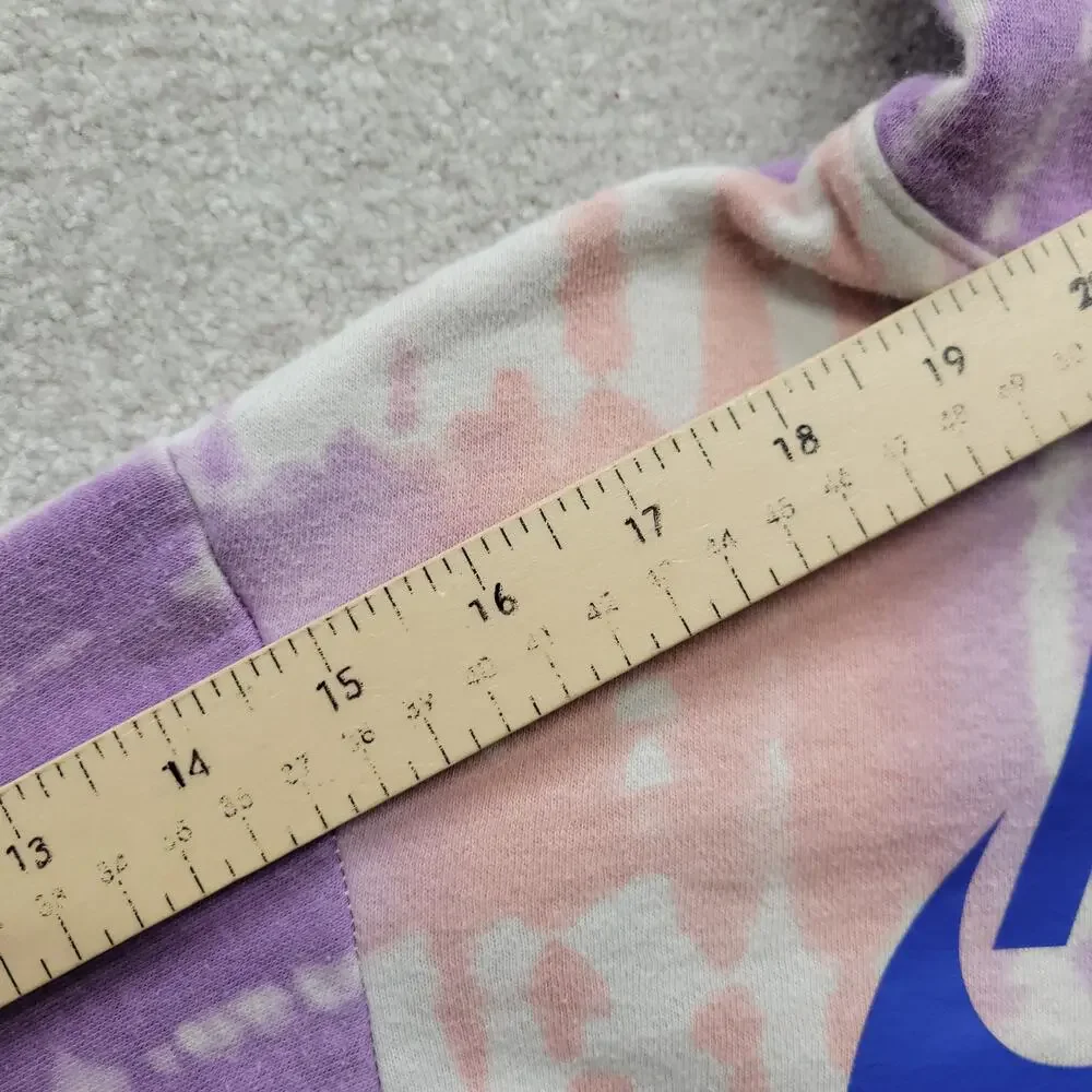 Nike Girls 6X Tie Dye Hoodie Purple Pink Pullover Swoosh Sweatshirt Kids